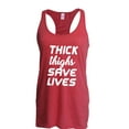 thumbnail image 1 of IWPF - Women's Racerback Tank Top - Thick Thighs Save Lives, 1 of 5