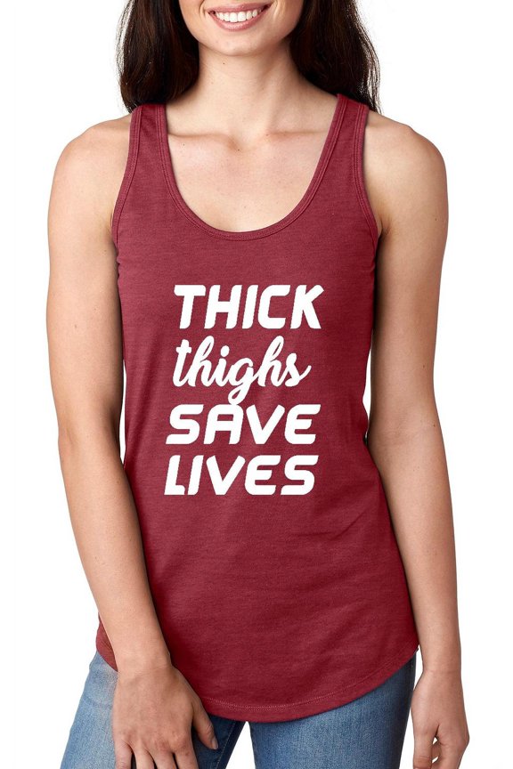 IWPF - Women's Racerback Tank Top - Thick Thighs Save Lives