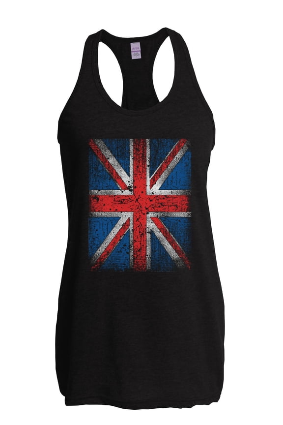 - Women's Racerback Tank Top - Union Jack British Flag