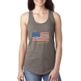 thumbnail image 1 of IWPF - Women's Racerback Tank Top, up to Women Size 2XL - American Flag USA in Gold, 1 of 5