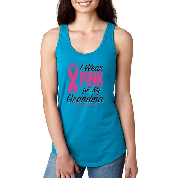 IWPF - Women's Racerback Tank Top, up to Women Size 2XL - I Wear Pink For My Grandma
