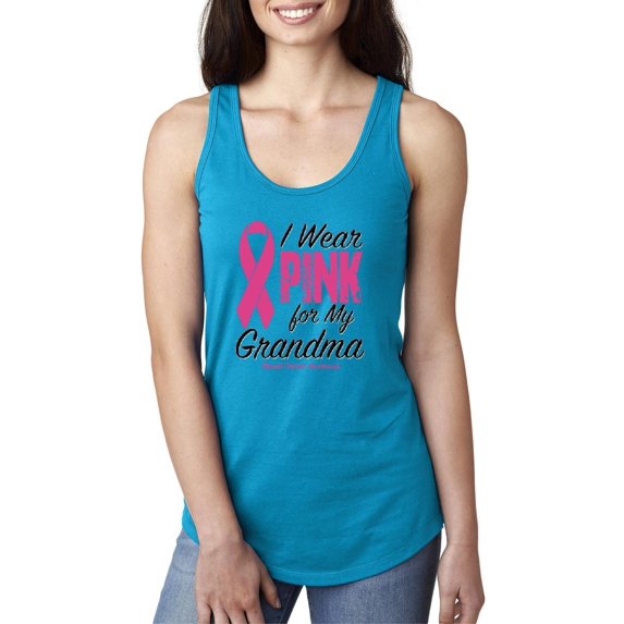 IWPF - Women's Racerback Tank Top, up to Women Size 2XL - I Wear Pink For My Grandma