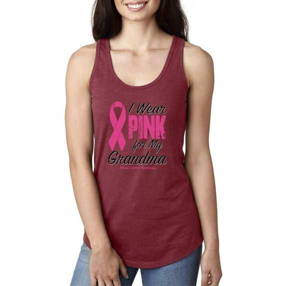 IWPF - Women's Racerback Tank Top, up to Women Size 2XL - I Wear Pink For My Grandma