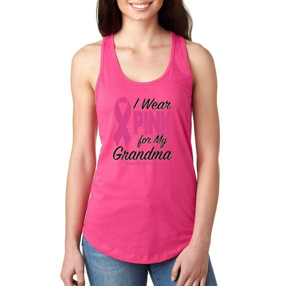 IWPF - Women's Racerback Tank Top, up to Women Size 2XL - I Wear Pink For My Grandma