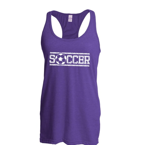 IWPF - Women's Racerback Tank Top, up to Women Size 2XL - Soccer With Ball