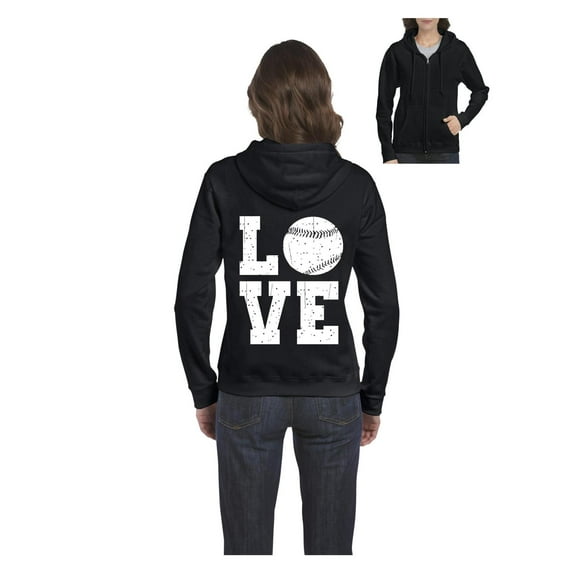 IWPF - Women's Sweatshirt Full-Zip Pullover - Baseball