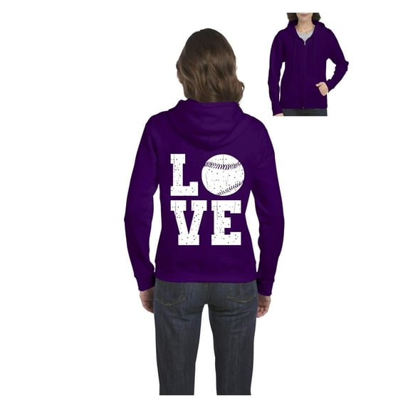 IWPF - Women's Sweatshirt Full-Zip Pullover - Baseball