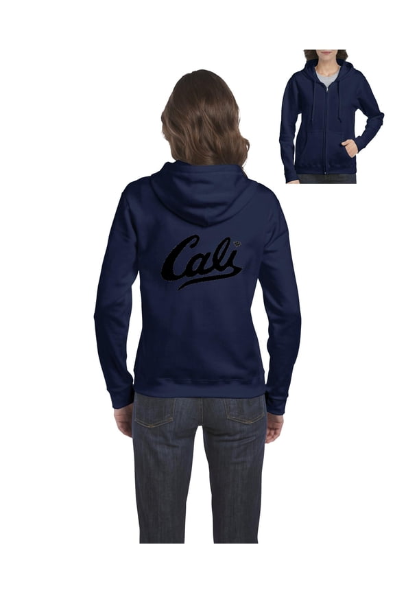 - Women's Sweatshirt Full-Zip Pullover - California Cali
