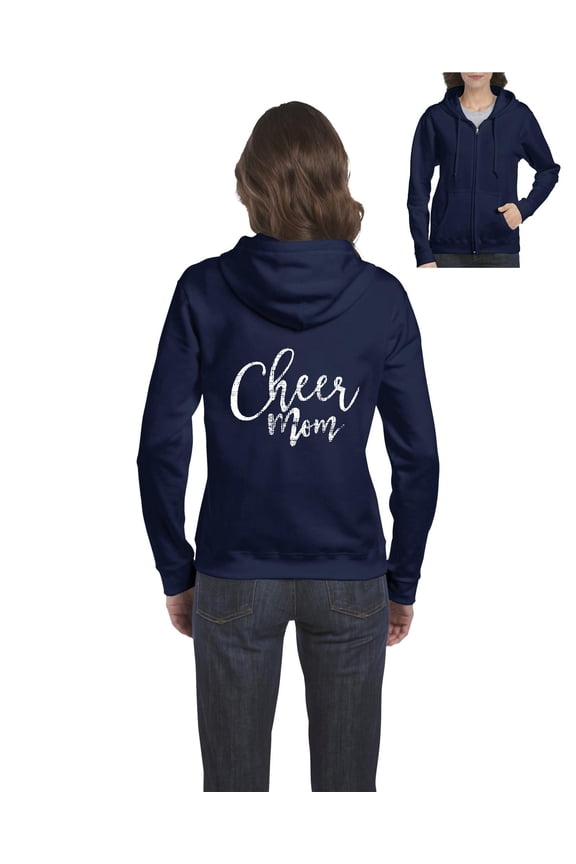 - Women's Sweatshirt Full-Zip Pullover - Cheer Mom