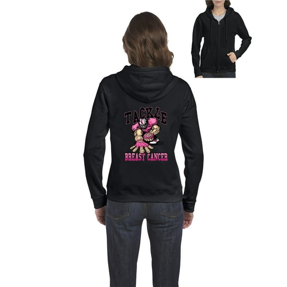 IWPF - Women's Sweatshirt Full-Zip Pullover - Tackle Breast Cancer