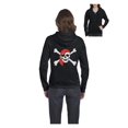 thumbnail image 1 of IWPF - Women's Sweatshirt Full-Zip Pullover, up to Women Size 3XL - Jolly Roger Skull & Crossbones, 1 of 5