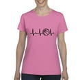 thumbnail image 1 of IWPF - Women's T-Shirt Short Sleeve - Basketball Heartbeat, 1 of 5