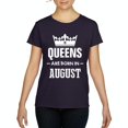 thumbnail image 1 of IWPF - Women's T-Shirt Short Sleeve - Birthday Gift Queens Are Born in August, 1 of 5