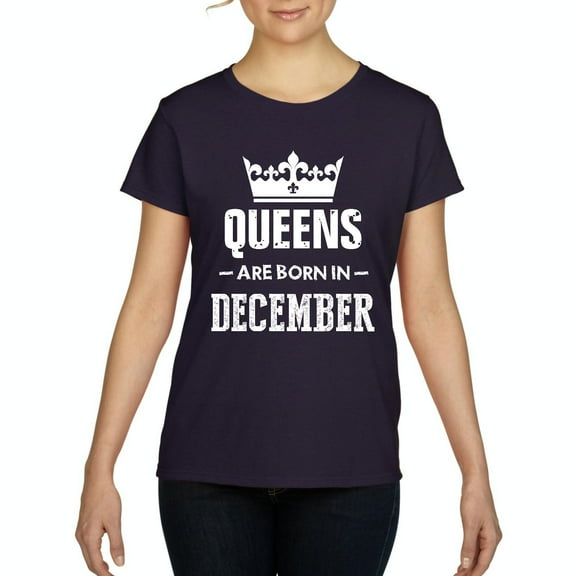 IWPF - Women's T-Shirt Short Sleeve - Birthday Gift Queens Are Born in December