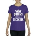 thumbnail image 1 of IWPF - Women's T-Shirt Short Sleeve - Birthday Gift Queens Are Born in December, 1 of 5