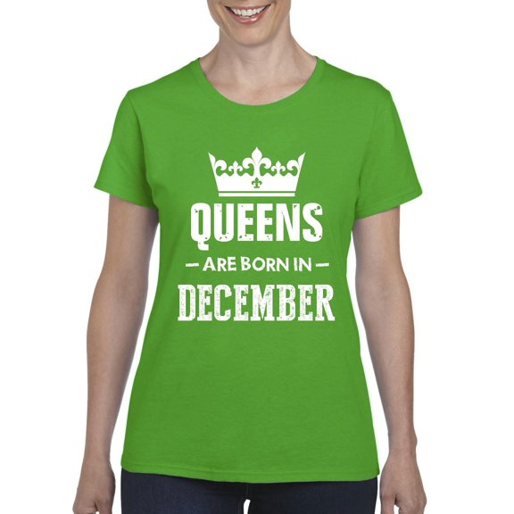 IWPF - Women's T-Shirt Short Sleeve - Birthday Gift Queens Are Born in December