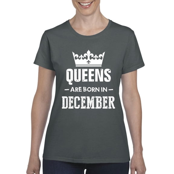 IWPF - Women's T-Shirt Short Sleeve - Birthday Gift Queens Are Born in December