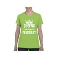thumbnail image 1 of NIB - Women's T-Shirt Short Sleeve - Birthday Gift Queens Are Born in February, 1 of 5
