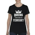 thumbnail image 1 of IWPF - Women's T-Shirt Short Sleeve - Birthday Gift Queens Are Born in February, 1 of 5