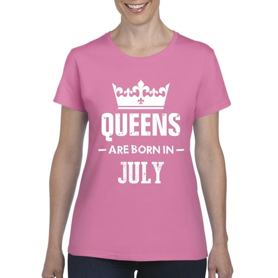 IWPF - Women's T-Shirt Short Sleeve - Birthday Gift Queens Are Born in July
