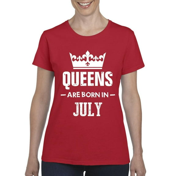 IWPF - Women's T-Shirt Short Sleeve - Birthday Gift Queens Are Born in July