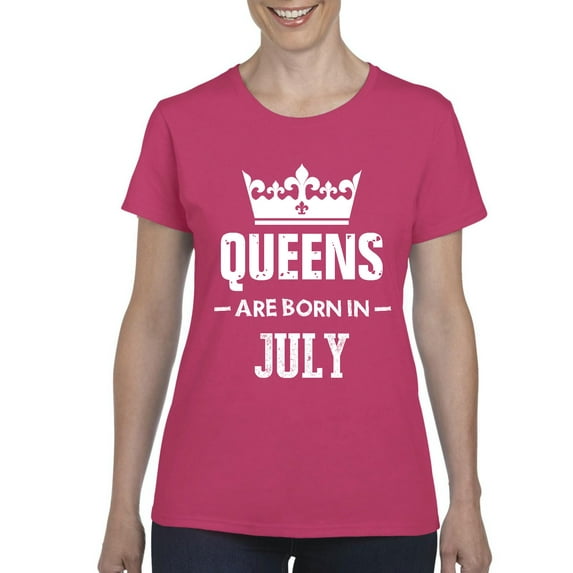 IWPF - Women's T-Shirt Short Sleeve - Birthday Gift Queens Are Born in July