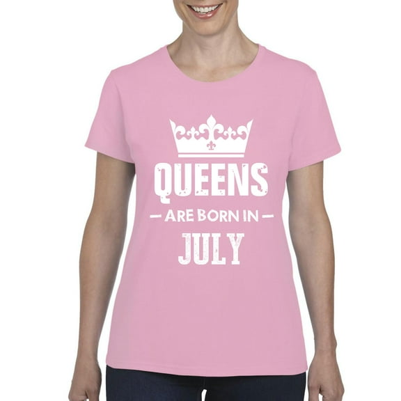 IWPF - Women's T-Shirt Short Sleeve - Birthday Gift Queens Are Born in July