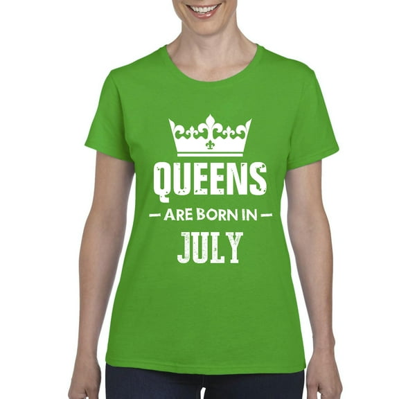 IWPF - Women's T-Shirt Short Sleeve - Birthday Gift Queens Are Born in July