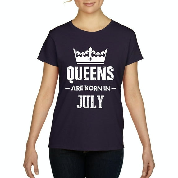 IWPF - Women's T-Shirt Short Sleeve - Birthday Gift Queens Are Born in July