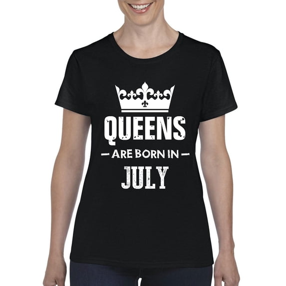 IWPF - Women's T-Shirt Short Sleeve - Birthday Gift Queens Are Born in July