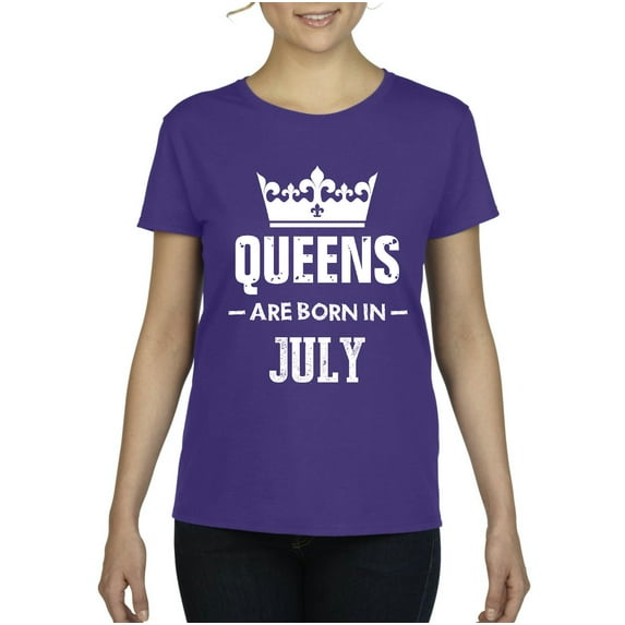 IWPF - Women's T-Shirt Short Sleeve - Birthday Gift Queens Are Born in July