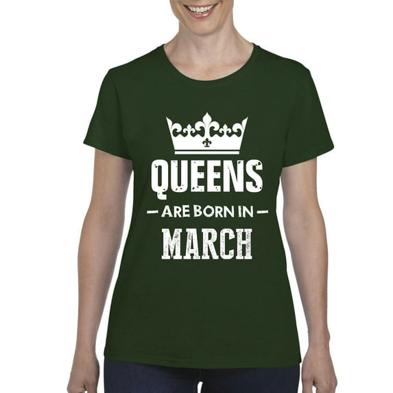 IWPF - Women's T-Shirt Short Sleeve - Birthday Gift Queens Are Born in March