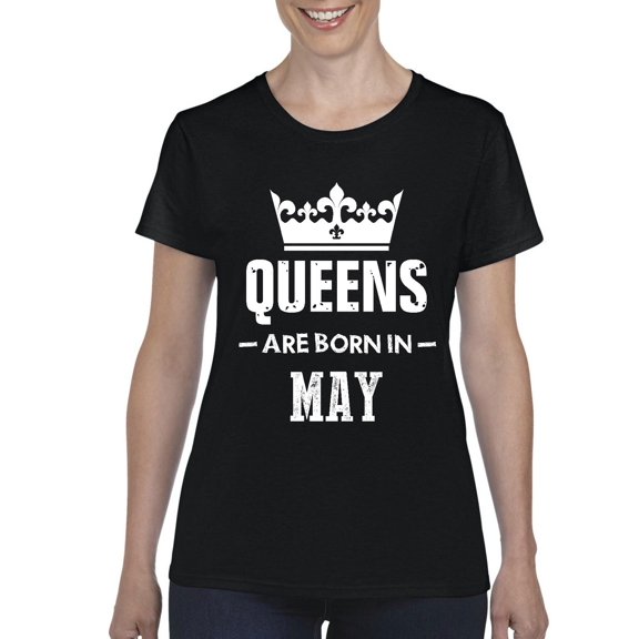 IWPF - Women's T-Shirt Short Sleeve - Birthday Gift Queens Are Born in May