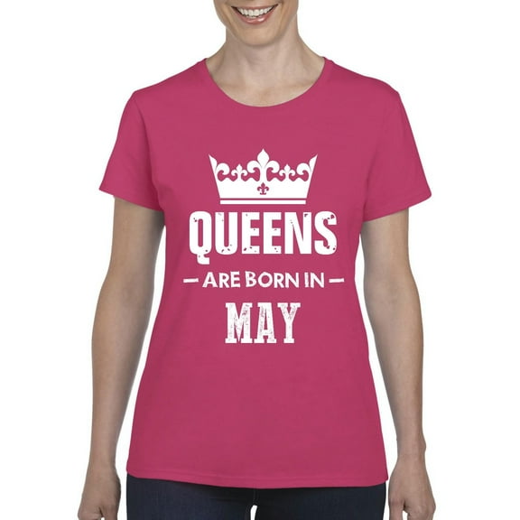 IWPF - Women's T-Shirt Short Sleeve - Birthday Gift Queens Are Born in May