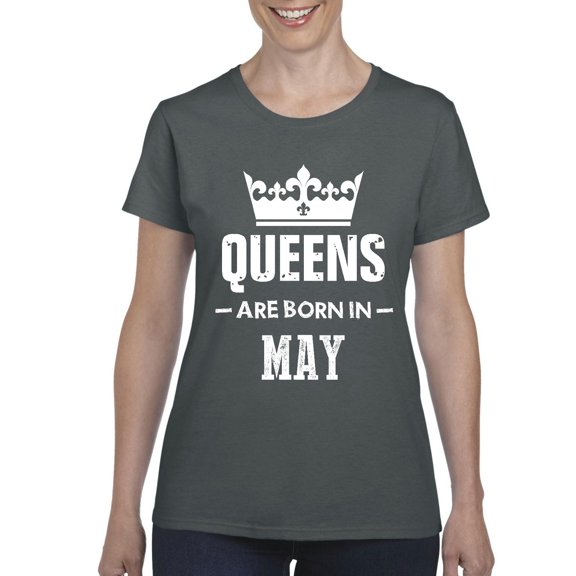 IWPF - Women's T-Shirt Short Sleeve - Birthday Gift Queens Are Born in May