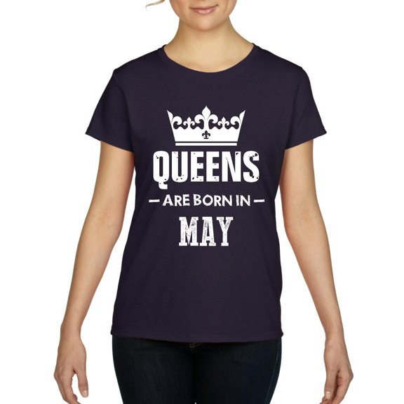 IWPF - Women's T-Shirt Short Sleeve - Birthday Gift Queens Are Born in May