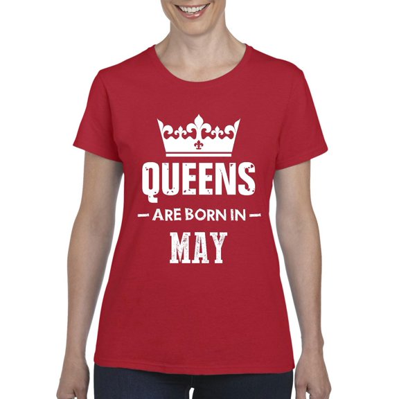 IWPF - Women's T-Shirt Short Sleeve - Birthday Gift Queens Are Born in May