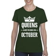 thumbnail image 1 of IWPF - Women's T-Shirt Short Sleeve - Birthday Gift Queens Are Born in October, 1 of 5