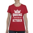 thumbnail image 1 of IWPF - Women's T-Shirt Short Sleeve - Birthday Gift Queens Are Born in October, 1 of 5