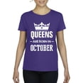 thumbnail image 1 of IWPF - Women's T-Shirt Short Sleeve - Birthday Gift Queens Are Born in October, 1 of 5