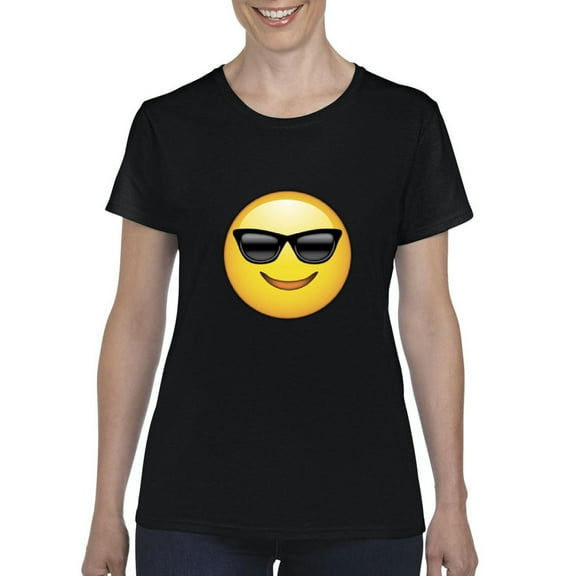 IWPF - Women's T-Shirt Short Sleeve - Emoji with Sunglasses