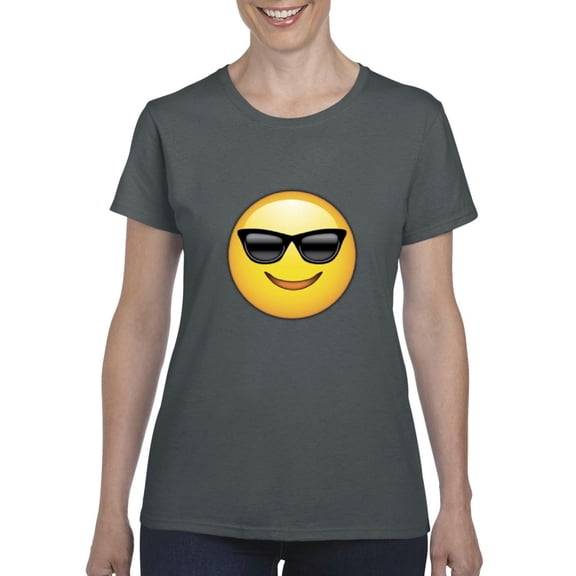 IWPF - Women's T-Shirt Short Sleeve - Emoji with Sunglasses