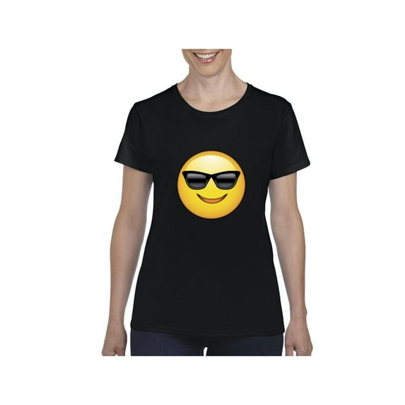 IWPF - Women's T-Shirt Short Sleeve - Emoji with Sunglasses