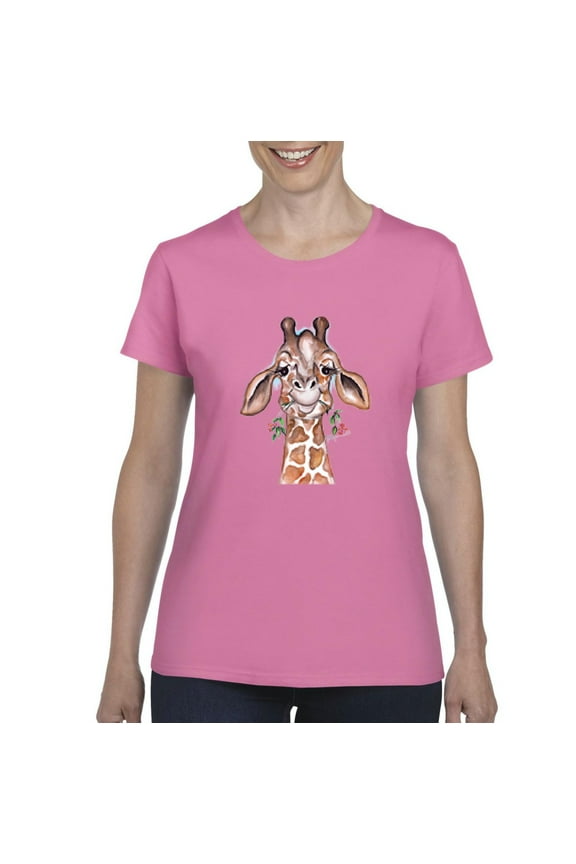 - Women's T-Shirt Short Sleeve - Giraffe