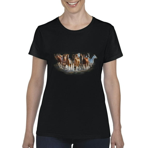 IWPF - Women's T-Shirt Short Sleeve - Horses Herd