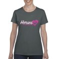 thumbnail image 1 of IWPF - Women's T-Shirt Short Sleeve - Horses Where My Heart Is, 1 of 5