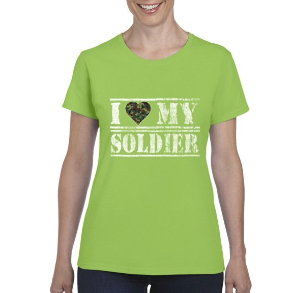 IWPF - Women's T-Shirt Short Sleeve - I Love My Soldier