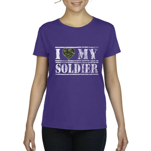 IWPF - Women's T-Shirt Short Sleeve - I Love My Soldier