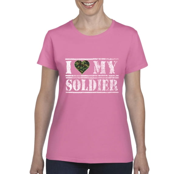 IWPF - Women's T-Shirt Short Sleeve - I Love My Soldier