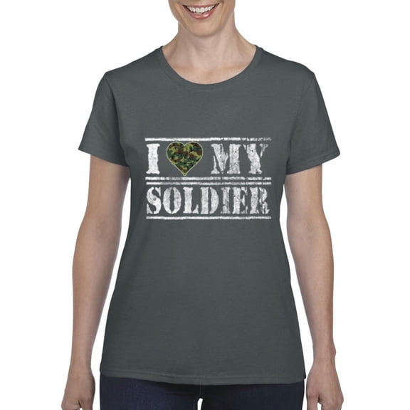 IWPF - Women's T-Shirt Short Sleeve - I Love My Soldier